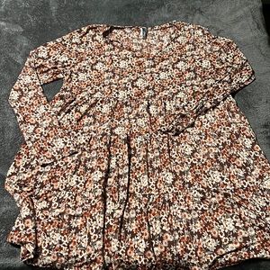 Glitzy Girlz long sleeve tiered dress size XL